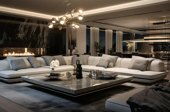 Luxury interior materials and craftsmanship